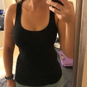 Plain Black ribbed tank top